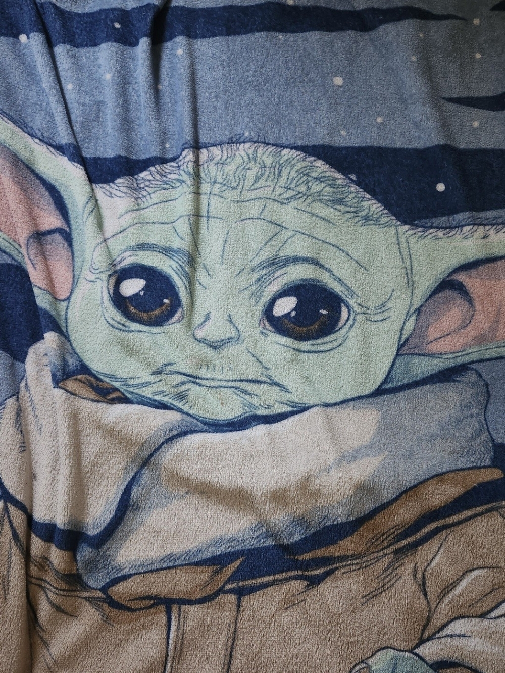 Star Wars The Child Plush Comforter in Blue, Green and Brown